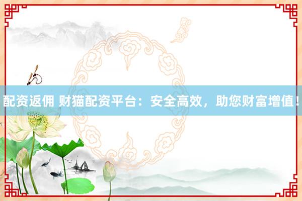 配资返佣 财猫配资平台：安全高效，助您财富增值！