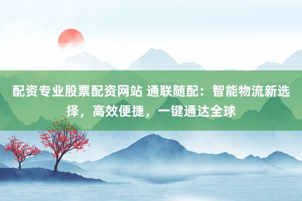 配资专业股票配资网站 通联随配：智能物流新选择，高效便捷，一键通达全球