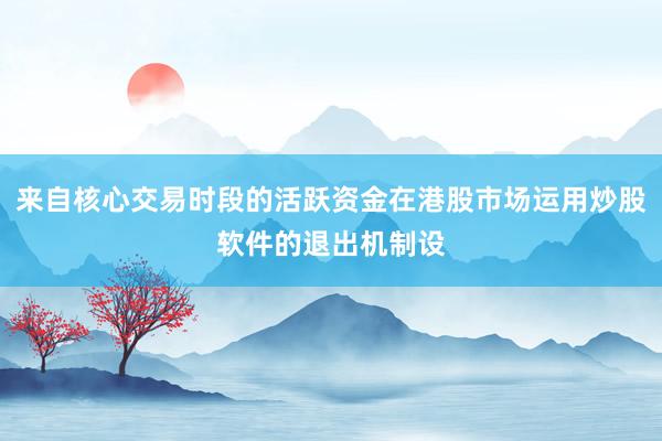 来自核心交易时段的活跃资金在港股市场运用炒股软件的退出机制设